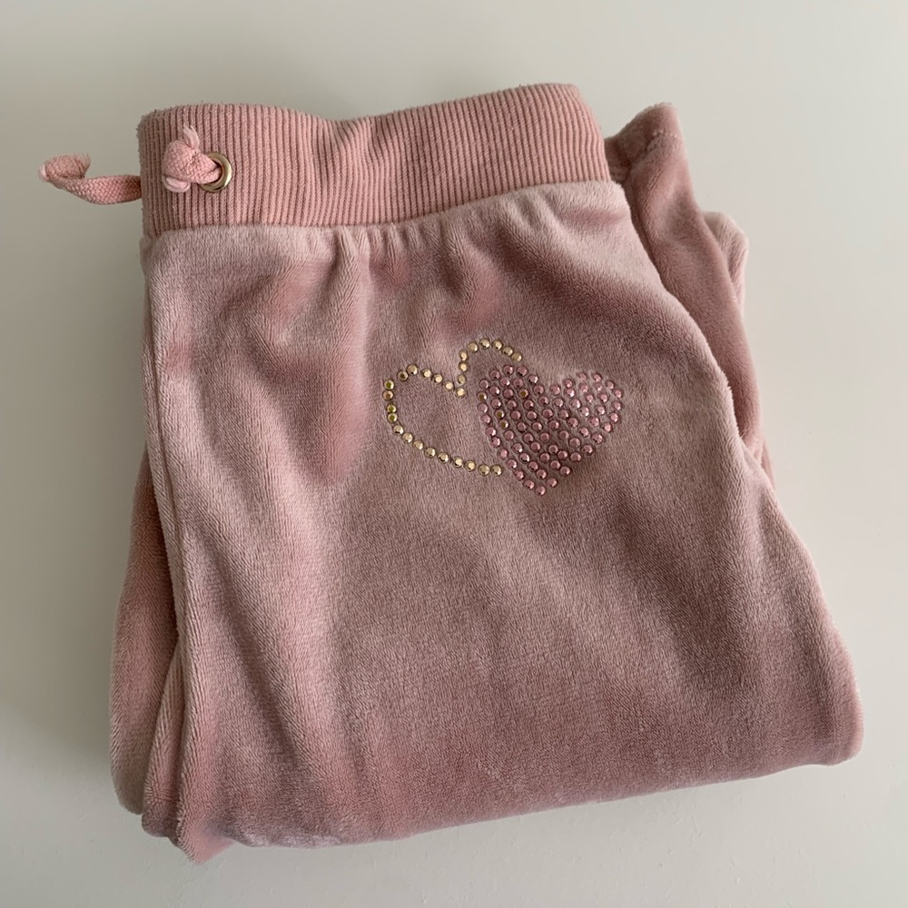 Pink Velour Girls Pants size 8